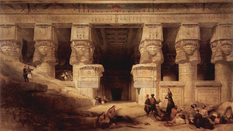 David Roberts Der Tempel der Dendera oil painting picture